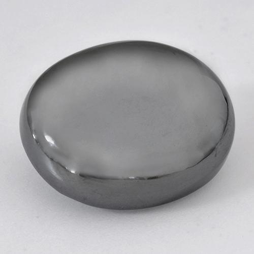 28.48克拉天然灰色赤铁矿，椭圆形切割，19.7×16.1毫米，不透明