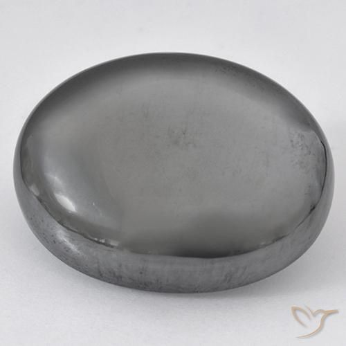 44.78ct 天然 银灰色 赤铁矿, 椭圆形, 不透明