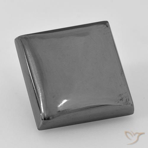 24.04ct 天然 银灰色 赤铁矿, 正方形, 不透明