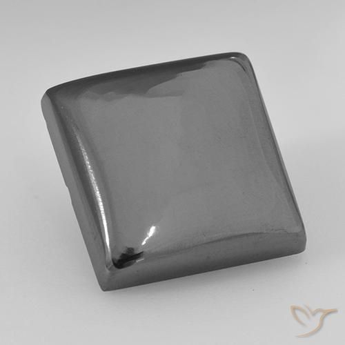 21.47ct 天然 银灰色 赤铁矿, 正方形, 不透明