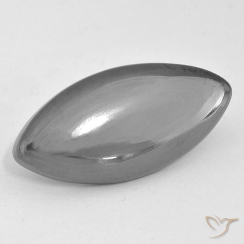14.86ct 天然 中灰色 赤铁矿, 榄尖形, 不透明