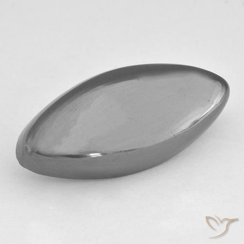 23.44ct 天然 中灰色 赤铁矿, 榄尖形, 不透明
