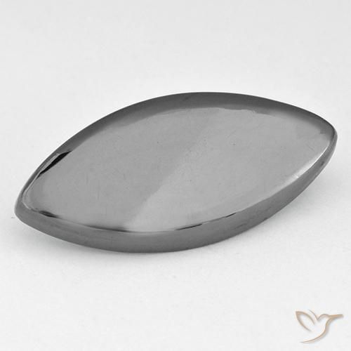 14.60ct 天然 银灰色 赤铁矿, 榄尖形, 不透明