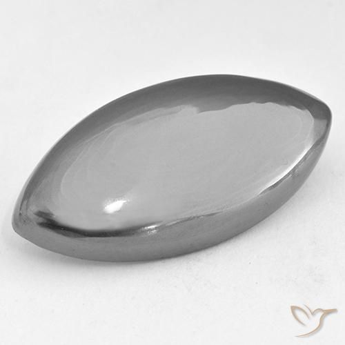 24.20ct 天然 银灰色 赤铁矿, 榄尖形, 不透明