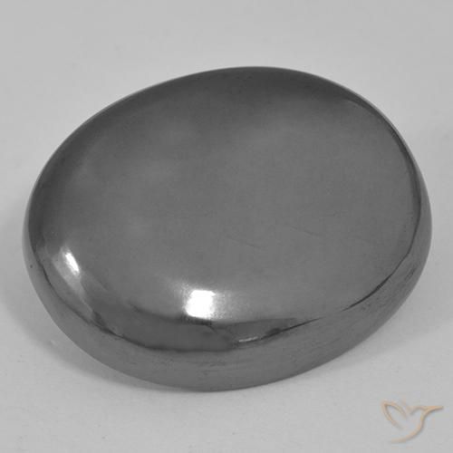 35.61ct 天然 中灰色 赤铁矿, 椭圆形, 不透明