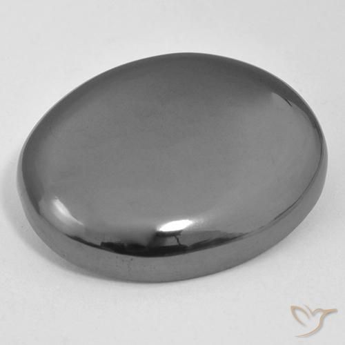 37.30ct 天然 中灰色 赤铁矿, 椭圆形, 不透明