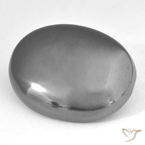 34.11ct 天然 中灰色 赤铁矿, 椭圆形, 不透明