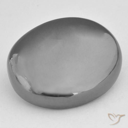 33.52ct 天然 中灰色 赤铁矿, 椭圆形, 不透明