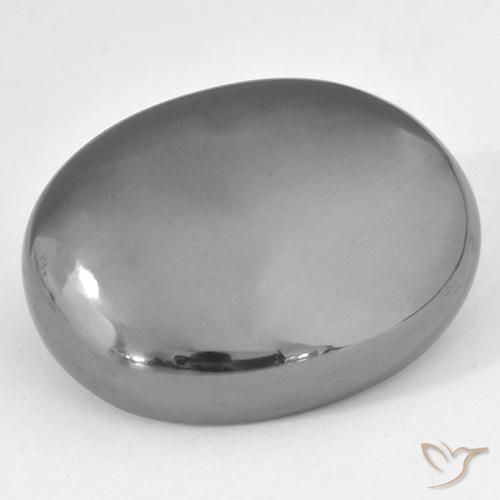 46.22ct 天然 中灰色 赤铁矿, 椭圆形, 不透明