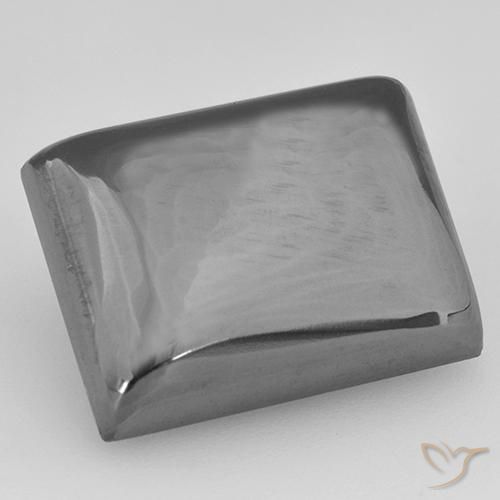 22.63ct 天然 银灰色 赤铁矿, 狭长方形, 不透明