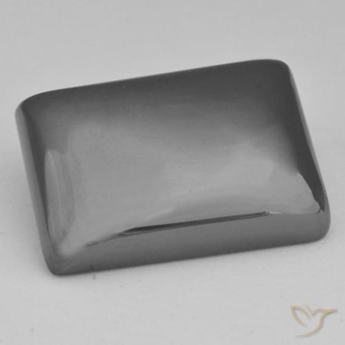 33.48克拉天然灰色赤铁矿，长方形切工，21.6×15毫米，不透明