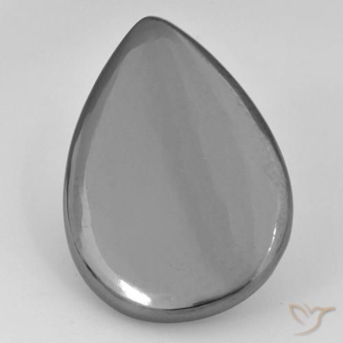18.31ct 天然 银灰色 赤铁矿, 梨形, 不透明