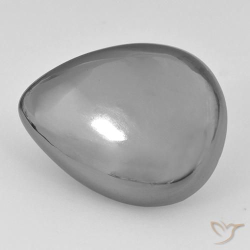 26.63ct 天然 银灰色 赤铁矿, 梨形, 不透明
