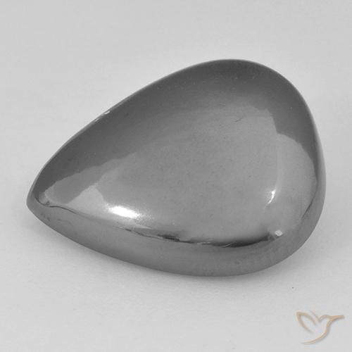 23.36ct 天然 银灰色 赤铁矿, 梨形, 不透明