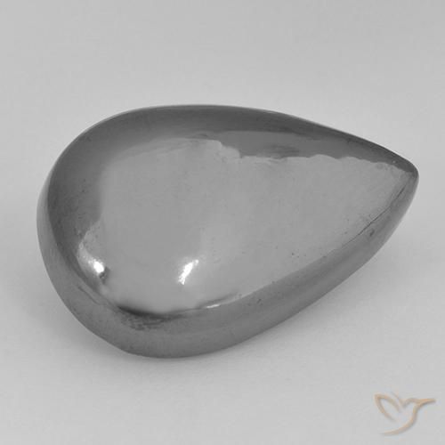 30.63ct 天然 银灰色 赤铁矿, 梨形, 不透明