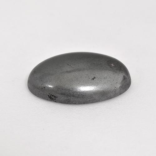 6.16克拉天然灰色赤铁矿，椭圆形切割，13.6×9.4毫米，不透明