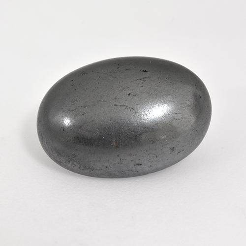 7.78克拉天然灰色赤铁矿，椭圆形切割，13.6×9.7毫米，不透明