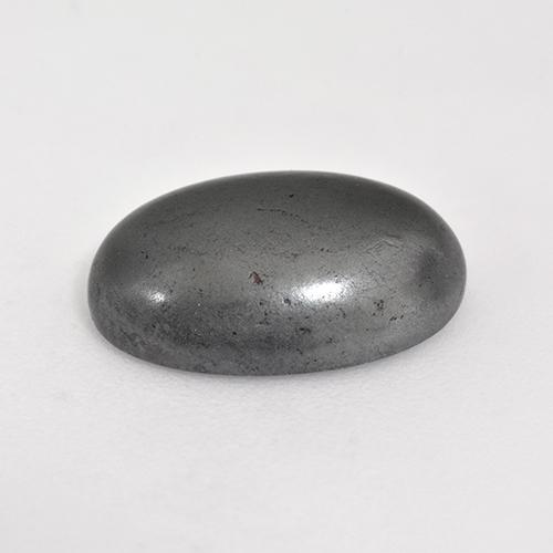 7.78克拉天然灰色赤铁矿，椭圆形切割，13.6×9.7毫米，不透明