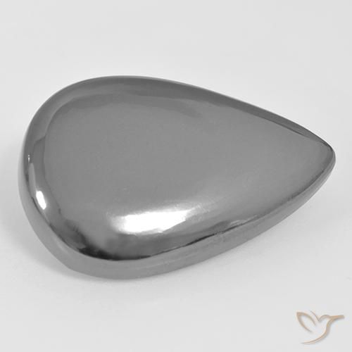 33.96ct 天然 中灰色 赤铁矿, 梨形, 不透明