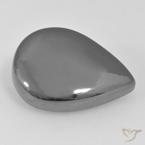 31.22ct 天然 银灰色 赤铁矿, 梨形, 不透明
