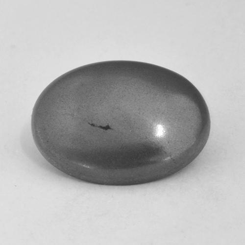 5.54克拉天然灰色赤铁矿，椭圆形切割，12.9×9.4毫米，不透明