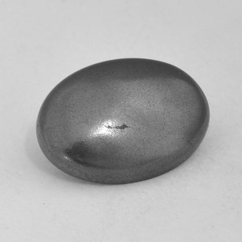5.54克拉天然灰色赤铁矿，椭圆形切割，12.9×9.4毫米，不透明