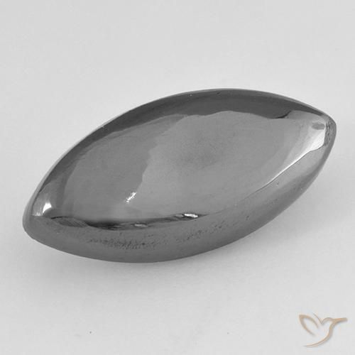 16.07ct 天然 中灰色 赤铁矿, 榄尖形, 不透明