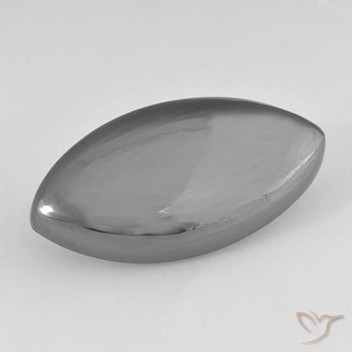 24.34ct 天然 中灰色 赤铁矿, 榄尖形, 不透明