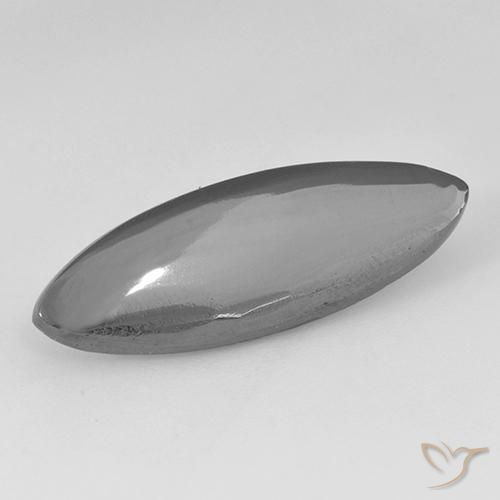 12.87ct 天然 中灰色 赤铁矿, 榄尖形, 不透明