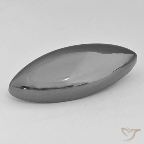 30.10ct 天然 中灰色 赤铁矿, 榄尖形, 不透明