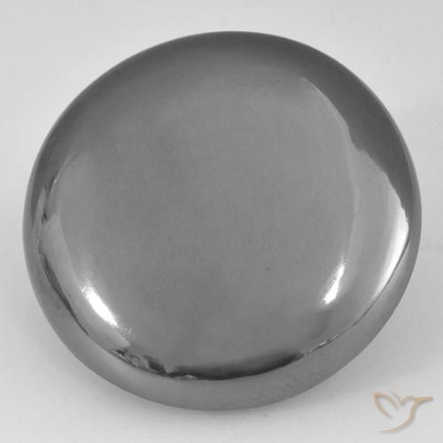 39.54ct 天然 银灰色 赤铁矿, 圆形的, 不透明