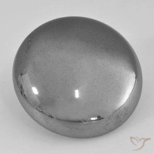 33.02ct 天然 中灰色 赤铁矿, 圆形的, 不透明