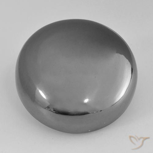 36.71ct 天然 中灰色 赤铁矿, 圆形的, 不透明