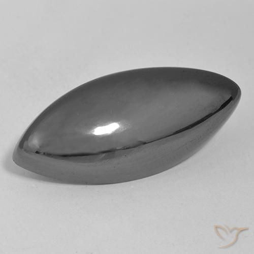 45.38ct 天然 银灰色 赤铁矿, 榄尖形, 不透明