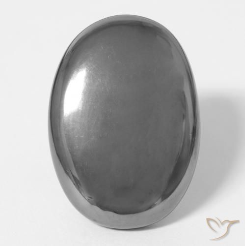 30.46ct 天然 中灰色 赤铁矿, 椭圆形, 不透明