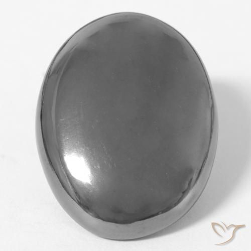 35.42ct 天然 中灰色 赤铁矿, 椭圆形, 不透明