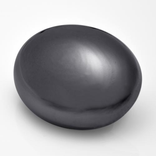 38.89克拉天然灰色赤铁矿，椭圆形切割，22.5×17.3毫米，不透明