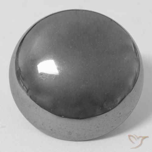 38.34ct 天然 银灰色 赤铁矿, 圆形的, 不透明