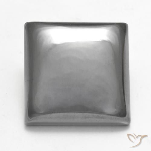 25.22ct 天然 银灰色 赤铁矿, 正方形, 不透明