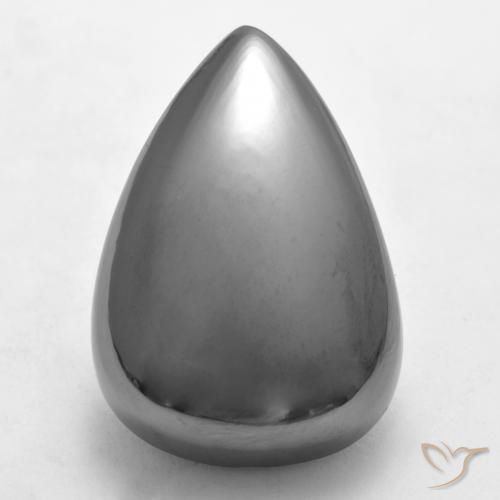 34.68ct 天然 银灰色 赤铁矿, 梨形, 不透明