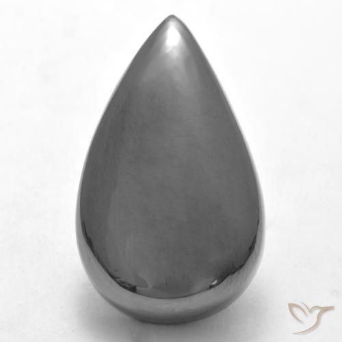 29.52ct 天然 中灰色 赤铁矿, 梨形, 不透明