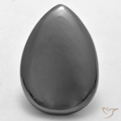 26.26ct 天然 银灰色 赤铁矿, 梨形, 不透明