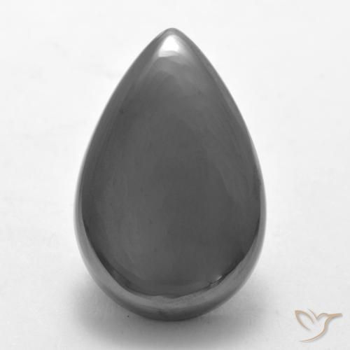 19.33ct 天然 银灰色 赤铁矿, 梨形, 不透明