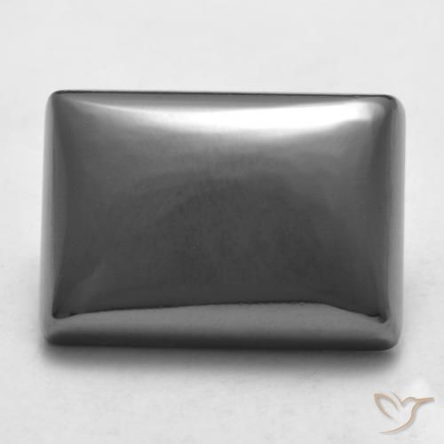 20.48ct 天然 银灰色 赤铁矿, 狭长方形, 不透明