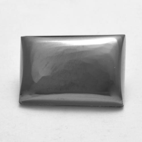 7.13克拉天然灰色赤铁矿，长方形切工，13.2×9毫米，不透明