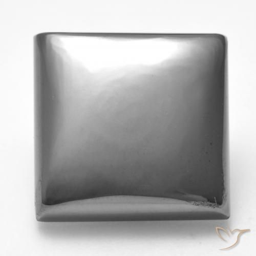 26.32ct 天然 银灰色 赤铁矿, 正方形, 不透明