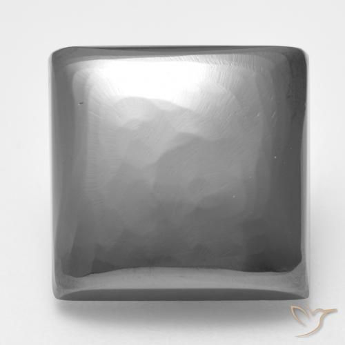27.58ct 天然 银灰色 赤铁矿, 正方形, 不透明