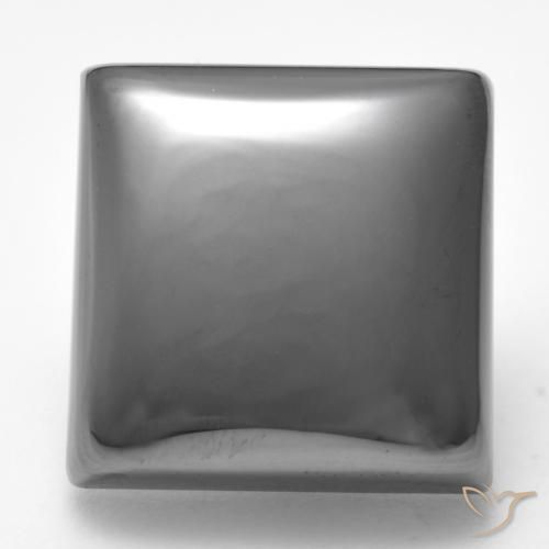 26.28ct 天然 银灰色 赤铁矿, 正方形, 不透明