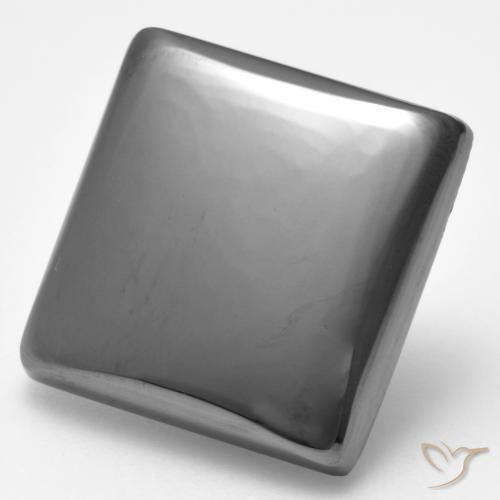 19.04ct 天然 银灰色 赤铁矿, 正方形, 不透明