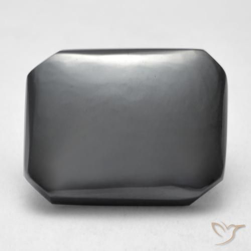 14.86ct 天然 中灰色 赤铁矿, 祖母绿式切割, 不透明